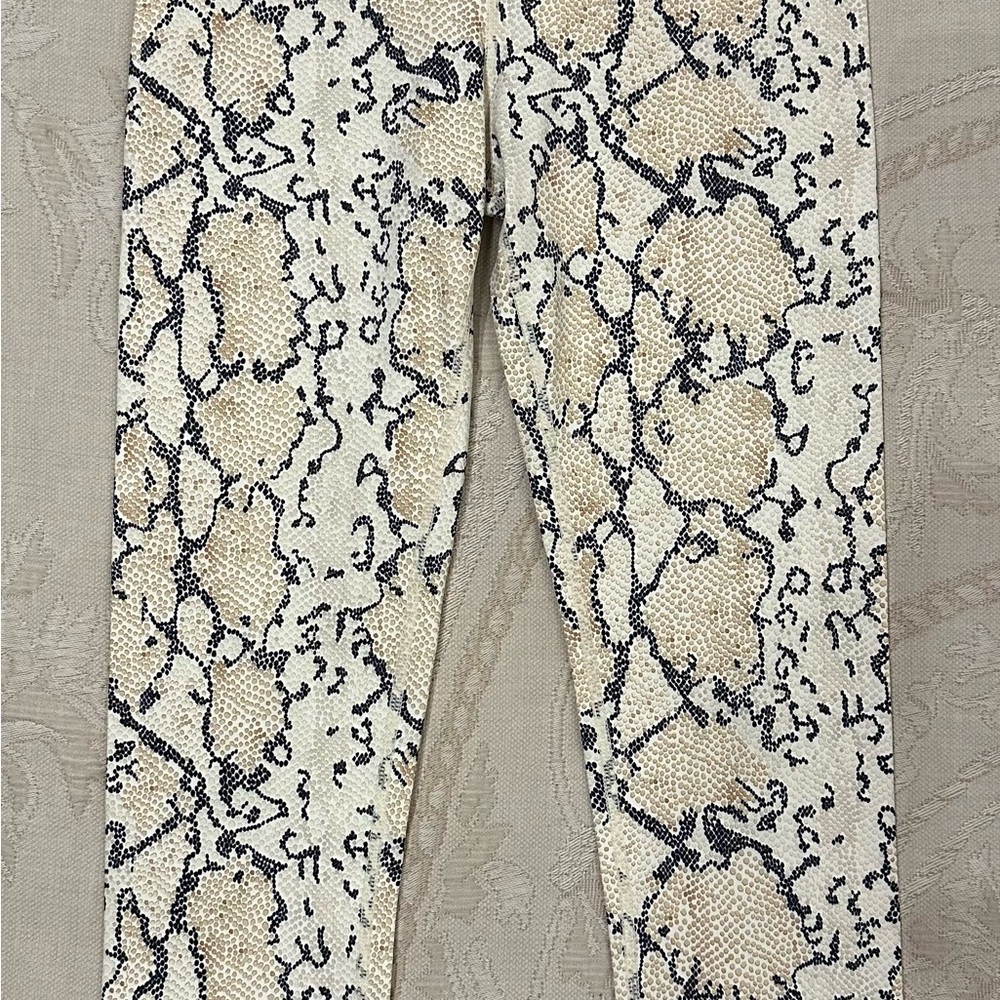 Anthropologie All Fenix White Python 7/8 Legging … - image 3